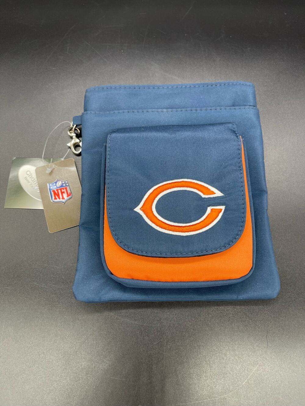 NFL Chicago Bears Charm 14 Pro-FAN-ity Travel Bag Purse 8" x 6.5" Missing Strap